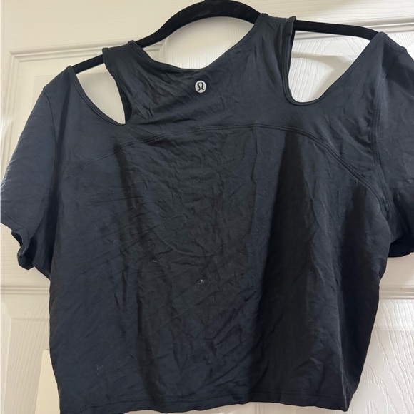 LULULEMON SHOULDER CUT OUT YOGA T SHIRT - Picture 5 of 5